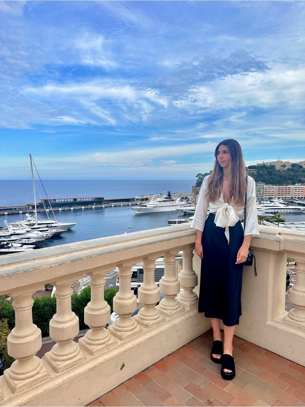 H&M Black Satin Maxi Skirt